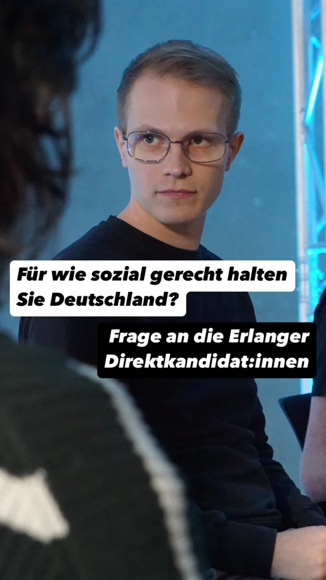 Für wie sozial gerecht halten Sie Deutschland? 

Das wollen wir von Direktkandidat:innen in Erlangen wissen. 

Wenn ihr mehr von der Diskussion sehen wollt, dann schaut euch die ganze funklust wahlarena an.
Link dazu ist in der Bio 😊

#bundestagswahl2025 #funklust #deinestimmezählt #funklustwahlarena #wahlarena #politik #dielinke #bündnis90diegrünen #spd #fdp #union #freiewähler #erlangen